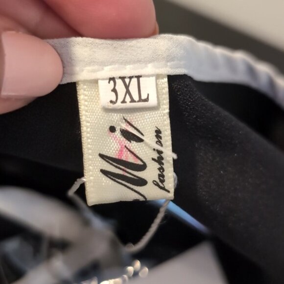 3/$20 Mimi Fashion Japan Bell Sleeve Top Contrast Trim Blouse *Fits Smaller* - Picture 11 of 11